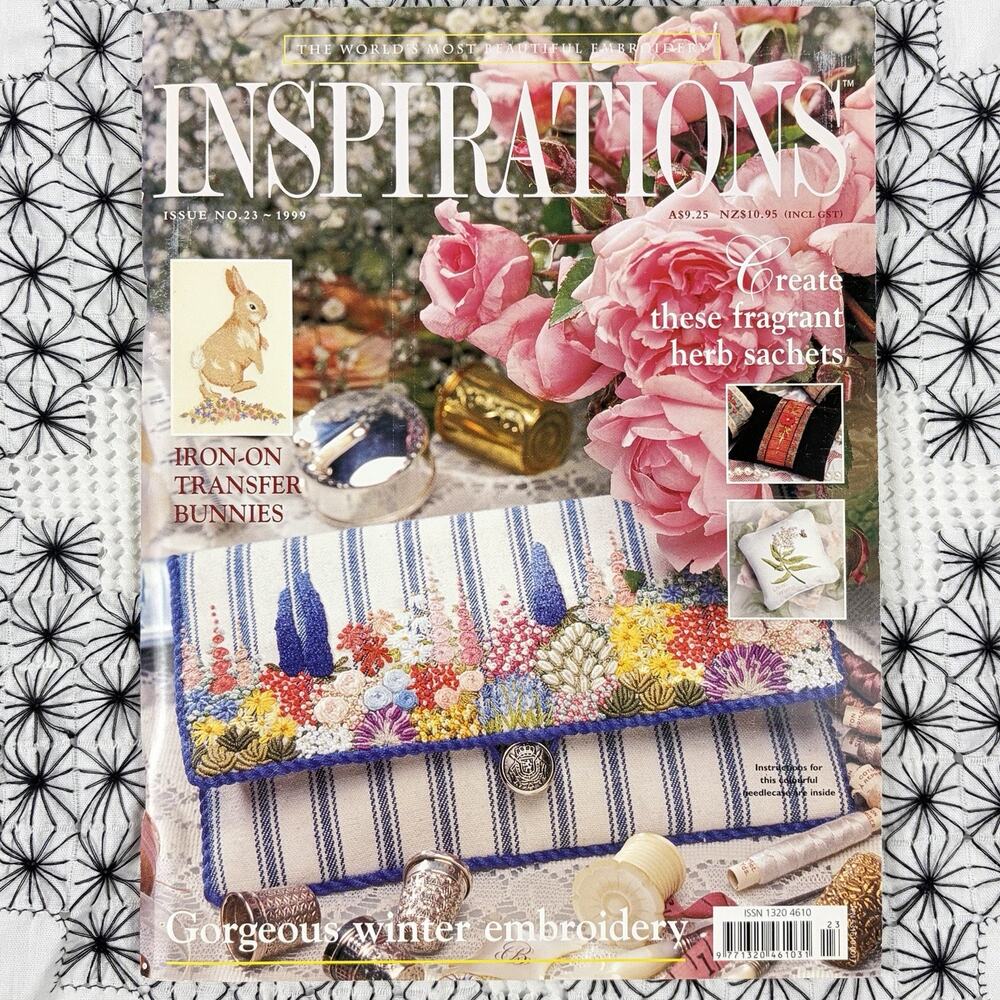VTG Inspirations Embroidery Magazine 1999 Issue No 23 Goldwork Floral Cottage